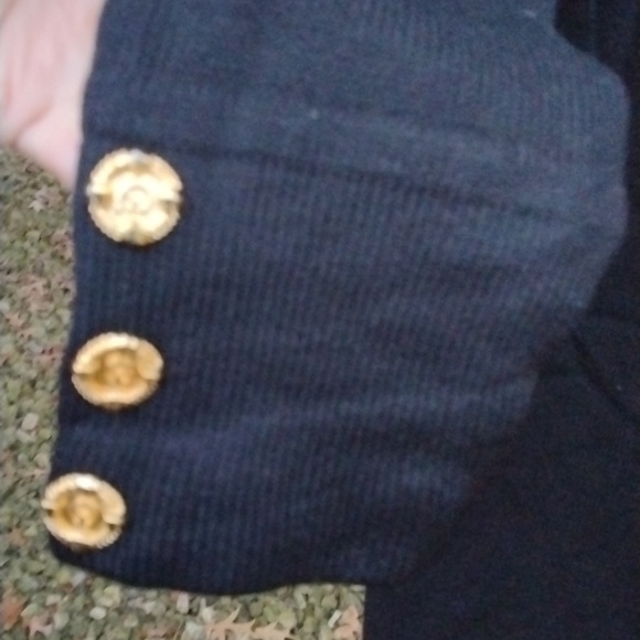 ST JOHN COLLECTION MARIE GRAY BLACK KNIT DRESS SIZE 10 - Picture 5 of 11